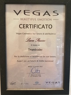 Qualifica team leader Vegas cosmetics